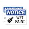 Signmission Wet Paint Sign With Symbol, 5 in W x Rectangle, Vinyl Decal OS-2PACK-NS-D-35-L-19035 - alternate 1